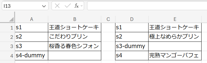 左右のキーが揃った
